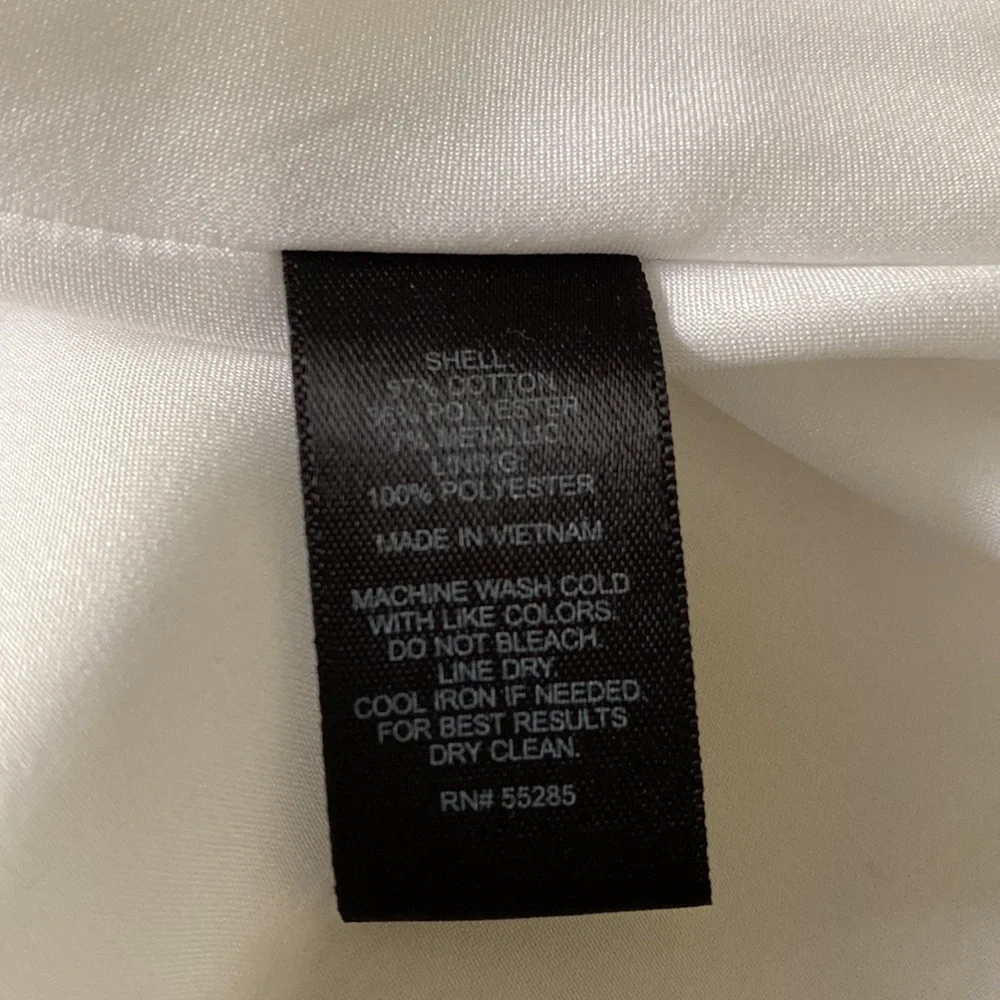 NWT EXPRESS Metallic Silver A-Line Strapless Party  Dress Size 6 - Picture 9 of 12